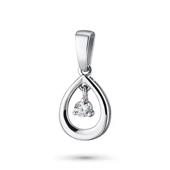 Подвеска из белого золота с бриллиантом э0901пд08173400