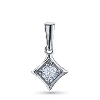 Подвеска из белого золота с бриллиантом э0901пд08210867