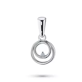 Подвеска из белого золота с бриллиантом э0901пд09180800