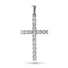 Подвеска из белого золота с бриллиантом э09п101312