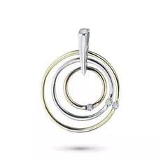 Подвеска из белого золота с бриллиантом э1201пд09181100