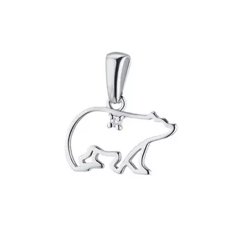 Подвеска из белого золота с бриллиантом э4001пд04202725