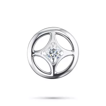 Подвеска из белого золота с бриллиантом э4701пд07210127