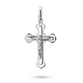 Подвеска из белого золота с бриллиантом э4701пд08200127