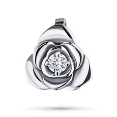 Подвеска из белого золота с бриллиантом гд09п111701