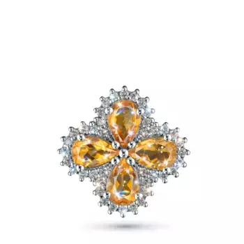 Подвеска из белого золота с цитринами э4773пд09210412