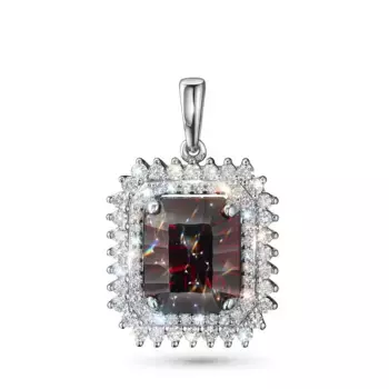 Подвеска из белого золота с гранатом э4766пд08220460