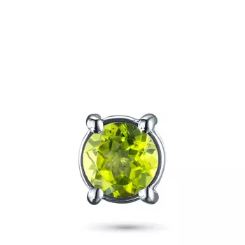 Подвеска из белого золота с хризолитом э0911пд02121100