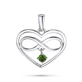 Подвеска из белого золота с хромдиопсидом э0905пд12194510