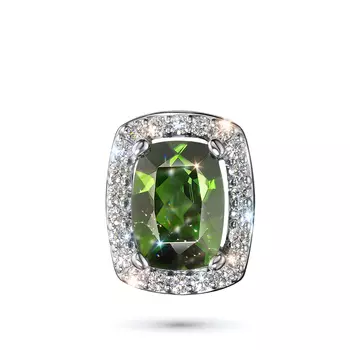 Подвеска из белого золота с хромдиопсидом э4754пд08220462