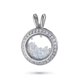 Подвеска из белого золота с сапфировым стеклом и бриллиантами э0901пд08180600