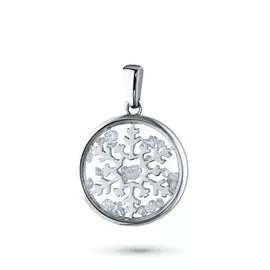 Подвеска из белого золота с сапфировым стеклом э0901пд04202076