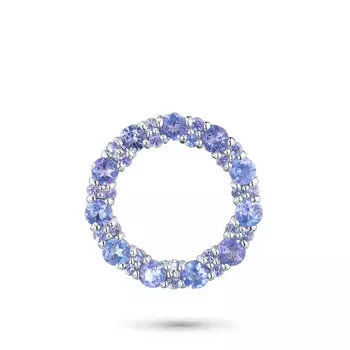 Подвеска из белого золота с танзанитами э0908пд12200469