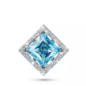 Подвеска из белого золота с топазом э4771пд05220417