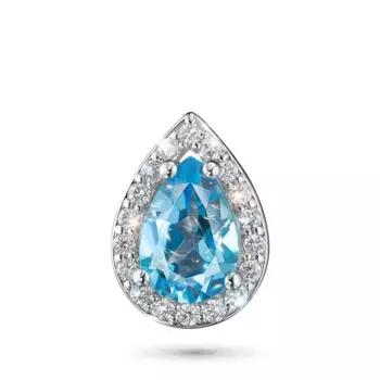 Подвеска из белого золота с топазом э4771пд08220461