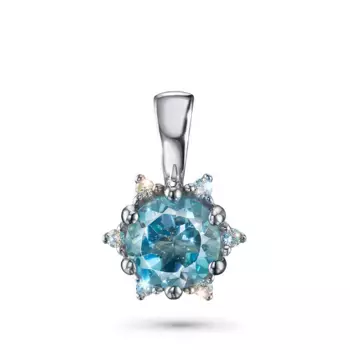 Подвеска из белого золота с топазом э4771пд12200417