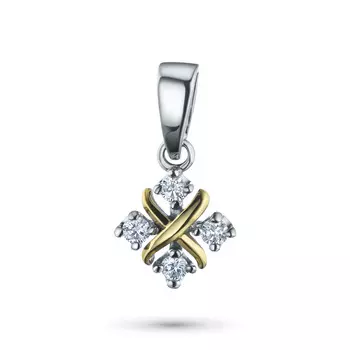 Подвеска из комбинированного золота э4812пд06160700