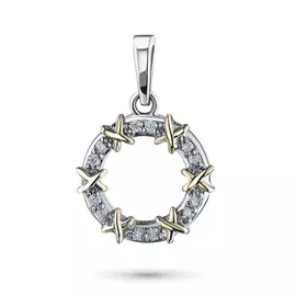 Подвеска из комбинированного золота с бриллиантом э1001пд04201892