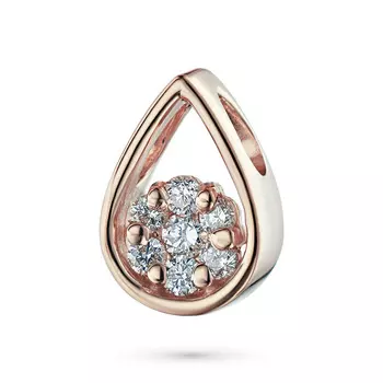 Подвеска из красного золота с бриллиантами э0201пд03170700