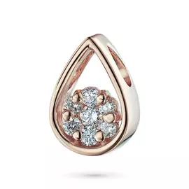 Подвеска из красного золота с бриллиантами э0201пд03170700