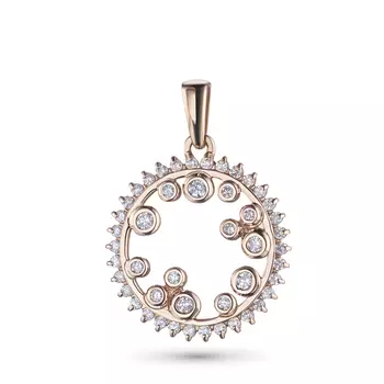 Подвеска из красного золота с бриллиантами э0201пд03210355