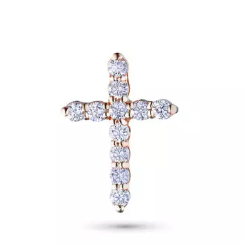 Подвеска из красного золота с бриллиантами э0201пд04170300