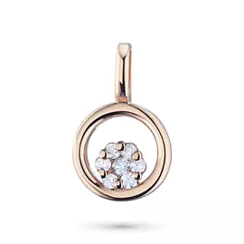 Подвеска из красного золота с бриллиантами э0201пд04173200