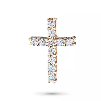 Подвеска из красного золота с бриллиантами э0201пд04201469