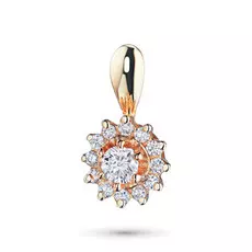 Подвеска из красного золота с бриллиантами э0201пд04202942