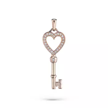 Подвеска из красного золота с бриллиантами э0201пд05142900