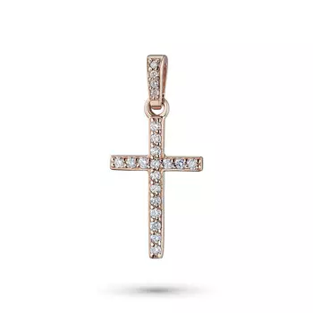 Подвеска из красного золота с бриллиантами э0201пд05164900