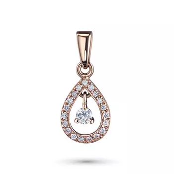 Подвеска из красного золота с бриллиантами э0201пд06162900