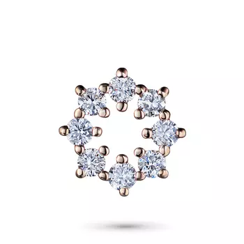 Подвеска из красного золота с бриллиантами э0201пд06174100