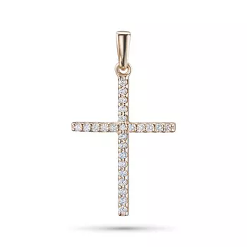 Подвеска из красного золота с бриллиантами э0201пд08200122