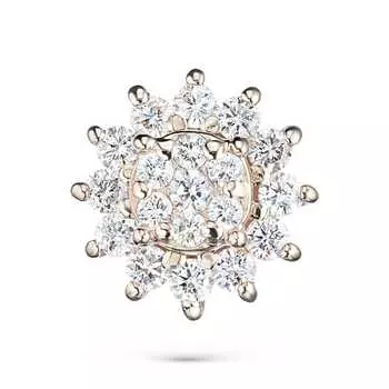 Подвеска из красного золота с бриллиантами э0201пд09200651