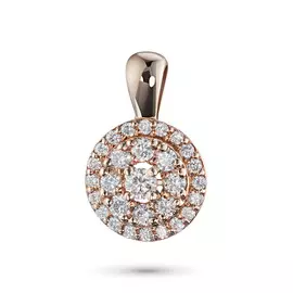 Подвеска из красного золота с бриллиантами э02п071690