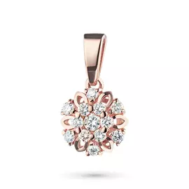 Подвеска из красного золота с бриллиантами э02п101708