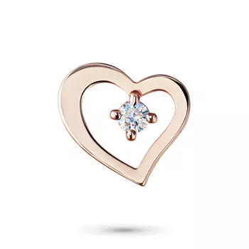 Подвеска из красного золота с бриллиантом э0201пд02130700