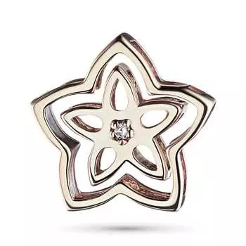 Подвеска из красного золота с бриллиантом э0201пд04201108