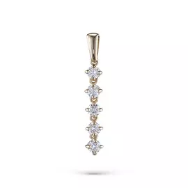 Подвеска из красного золота с бриллиантом э0201пд05150500