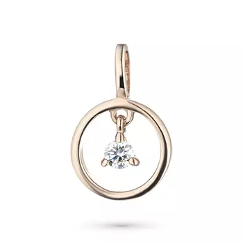 Подвеска из красного золота с бриллиантом э0201пд05170900
