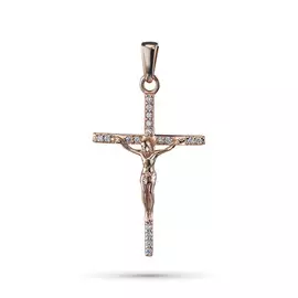 Подвеска из красного золота с бриллиантом э0201пд05184100