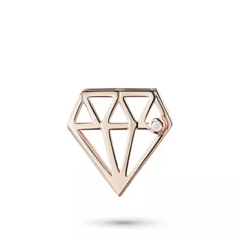 Подвеска из красного золота с бриллиантом э0201пд07172100