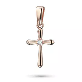 Подвеска из красного золота с бриллиантом э0201пд07173000