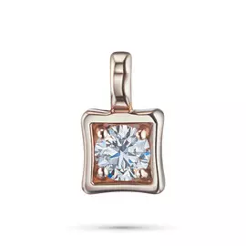 Подвеска из красного золота с бриллиантом э0201пд07200217