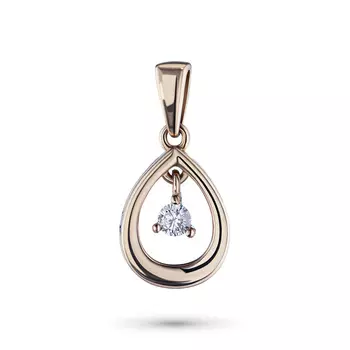 Подвеска из красного золота с бриллиантом э0201пд08173400