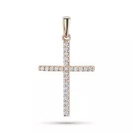 Подвеска из красного золота с бриллиантом э0201пд08200122