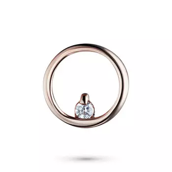 Подвеска из красного золота с бриллиантом э0201пд09152100