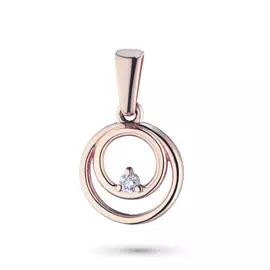 Подвеска из красного золота с бриллиантом э0201пд10172800