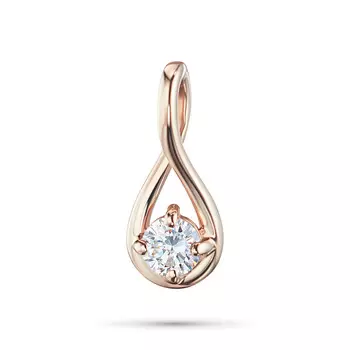 Подвеска из красного золота с бриллиантом э0201пд10210202